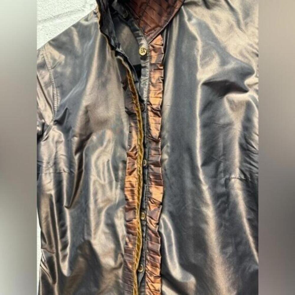 Etro Metallic Brown Button Down Shirt